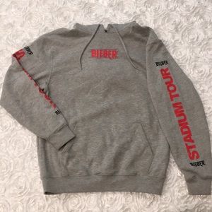 Justin Bieber Stadium Tour Gray Hoodie